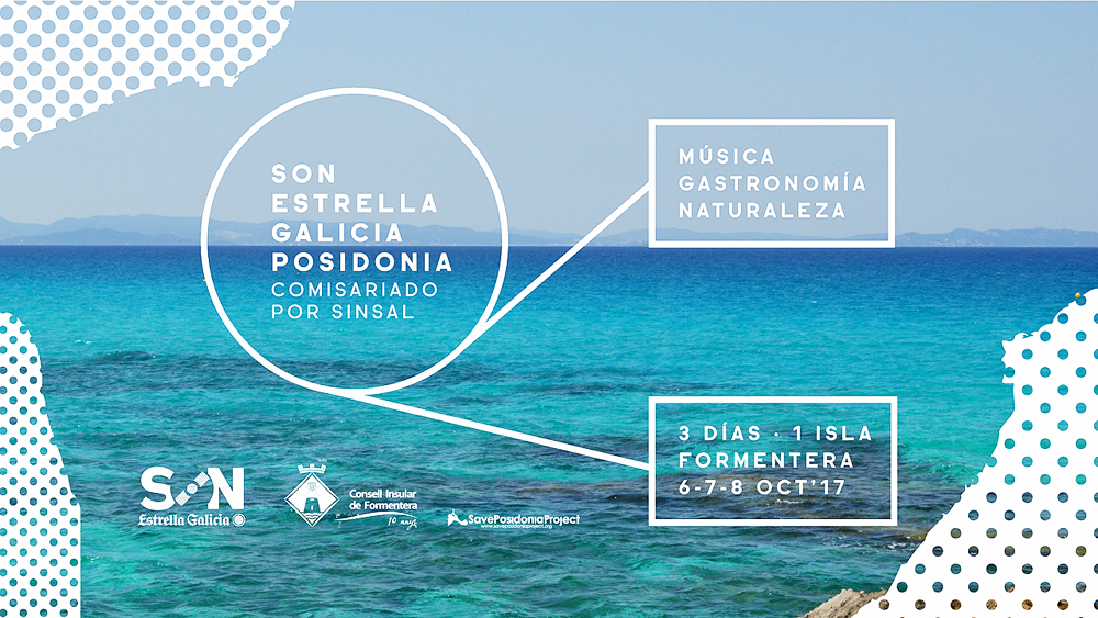 Cartel SON Estrella Galicia Posidonia - Viajamos a Formentera para redescubrir la isla y apoyar Save Posidonia Project