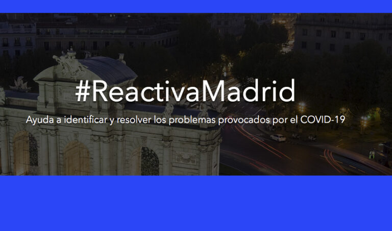 #ReactivaMadrid: El Ayuntamiento busca ideas para paliar los efectos del coronavirus