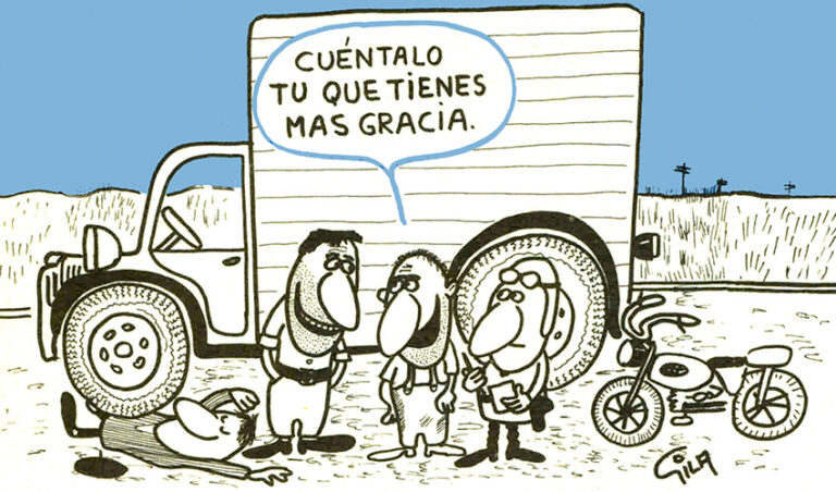 Gila. viñetas humor.