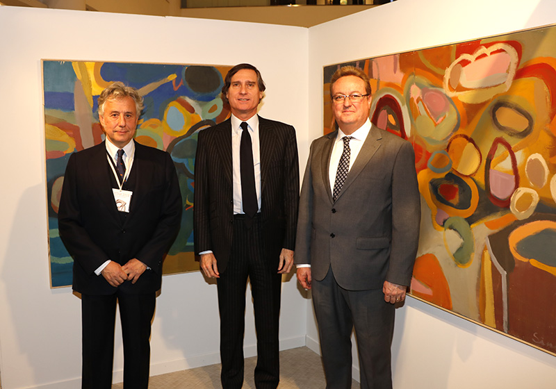 En la imagen, de izquierda a derecha, José Luis Aguirre, director de FLECHA; Alvaro Ballerín, viceconsejero de cultura y deporte y Fernando Boro, director del Centro Comercial Arturo Soria PLAZA.